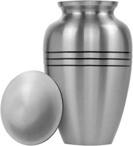 High Quality Brass Cremation Urn <b>for</b> Human Ashes Dark Blue Cross & Floral Engraved Funeral Urn <b>for</b> <b>Sale</b> - Product Image 4