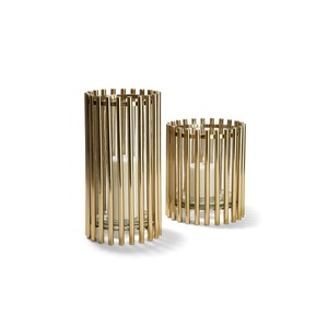 Portavelas decorativo de cristal de un solo Metal Chapado en cobre de alta calidad de lujo de latón AK para decoración del hogar - Product Image 2