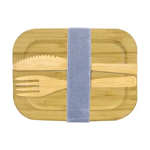Contenitore per Pranzo Personalizzato Cubebe in Bambù e Acciaio, Accessori per la Cena Personalizzabili - Product Image 3