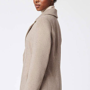 Abrigos largos con cuello personalizado para mujer de tendencia superior/100% Material transpirable y de secado rápido hecho abrigos largos para mujer - Product Image 5