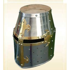 Casco Medieval de Estilo Sólido, Casco de Armadura Metálica Antiguo, Pulido y Ajustable, en Oferta - Product Image 1