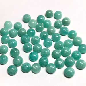 Cabujón de amazonita Natural de grado AAA certificado por IGI, 10mm, 11mm, parte posterior plana, Lisa para fabricación de joyas piedra preciosa, cabinas calibradas sueltas - Product Image 5