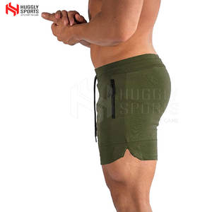 Pantalones cortos de gimnasio informales más vendidos 100% algodón sólido medio secado rápido nueva llegada con logotipo personalizado último diseño a bajo precio - Product Image 3