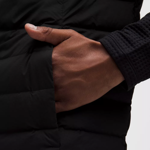 Trending Solid Canvas Transpirable Zipper Front Sin mangas Puffer Vest Hip Hop Winter Outer Wear Jacket - Product Image 3