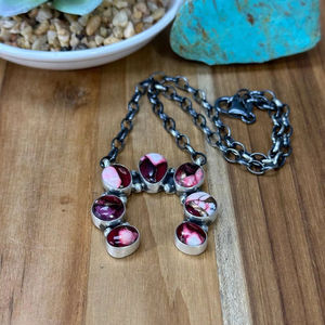 สร้อยคอจี้อัญมณีดอกกุหลาบดอกรักเร่เงินสเตอร์ลิง Naja - Product Image 1