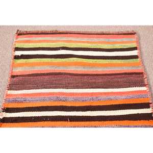 Tapis vintage, tapis de couloir 2,7x9,6 pieds, tapis turc en laine persane orange - Product Image 5