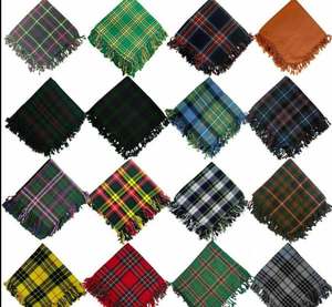 Tartán Escocés de Secado Rápido de 150GSM, Disfraz de Kilt con Plaid Piper de 1.5 y 3 Yardas, con Envoltura de Plaid y Sombrero de Plumas, Talla Adulto - Product Image 3