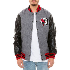 Veste de survêtement à capuche pour homme de grande taille, design haut de gamme, en laine/cuir de haute qualité, style streetwear - Product Image 1