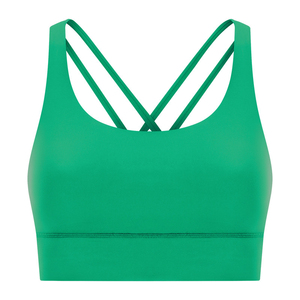 BMG โรงงานพรีเมี่ยม LuLu คุณภาพสูง 80% ไนลอน 20% สแปนเด็กซ์ผู้หญิงกีฬา Bra Tops สําหรับโยคะฟิตเนส - Product Image 4