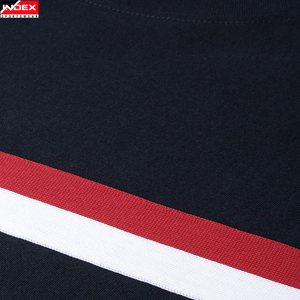 Camisetas de manga larga de verano para hombre 100% algodón Logotipo de impresión personalizado en la parte delantera diseño de patrón sólido bajo MOQ - Product Image 5