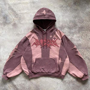 Sweat à capuche en polaire épais pour homme d'hiver avec impression personnalisée en relief, 100% coton, séchage rapide - Product Image 2