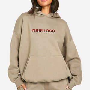 2025 nouveau arrivé à manches longues surdimensionné femmes sweat à capuche et sweats 100% coton français éponge matériel Hip Hop femmes sweats à capuche - Product Image 4