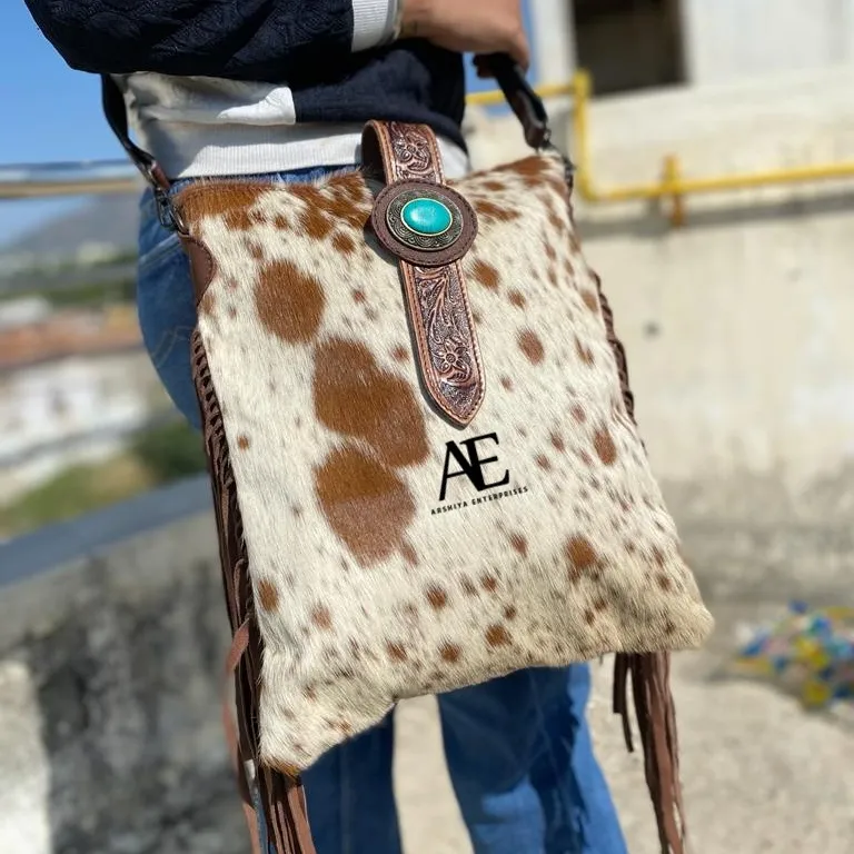 Hot bán 2024 tay Dụng cụ Da bò thật da rìa Túi xách 100% da chính hãng chất lượng cao Bohemian Crossbody Túi cho phụ nữ