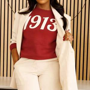 Crimson 1913 DST Chenille Sudadera de cuello redondo Premium Fleece Sorority Apparel Greek Delta Classic Heritage Top - Product Image 4