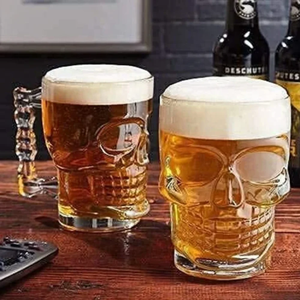 Gobelet en verre à bière durable écologique de grande capacité faite à la machine de luxe transparente - Product Image 5