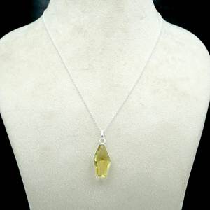 925 Sterling Silver Lemon Quartz AAA+ Quality Genuine Faceted Gemstone <b>Handmade</b> <b>Jewelry</b> Chains Elegant Faceted Quartz <b>Jewelry</b> - Product Image 1