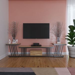 SFTVK004-ขาตั้งทีวีเหล็กแบบมินิมอล (220x35x40 ซม.) - Product Image 1