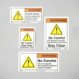 Autocollant d'avertissement de sécurité, soyez prudents, restez à distance, imperméable, résistant aux rayures, résistant à la chaleur, adhésif 3M, étiquettes d'emballage - Product Image 3