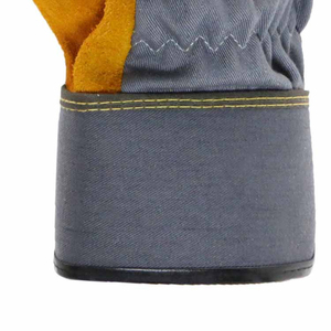 Gants de sécurité en cuir de vachette fendu personnalisables avec logo, flexibles, compatibles écran tactile, anti-coupure, pour assemblage et travaux de jardinage - Product Image 6