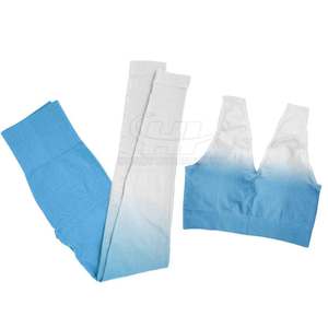 Ensemble de leggings et soutien-gorge de sport solide et durable avec logo frontal, maintien élevé, écologique et respirant, pour la gym et les activités sportives - Product Image 5