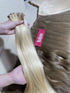 Meilleur vendeur Cheveux à bande invisible Fournisseur de faisceaux de cheveux humains brésiliens brillants Meilleure qualité Cheveux humains doublement étirés - Product Image 6