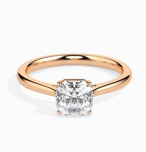2.50 Carat Asscher Forme Lab Grown Diamond Solitaire Bague de mariage en or 14K VS1 Clarity E Color IGI Certified Promise Ring - Product Image 4