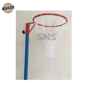 Base de peso pesado y construcción de tubo de acero hueco resistente Excelente calidad Altura ajustable OEM Par de postes de netball portátiles - Product Image 1