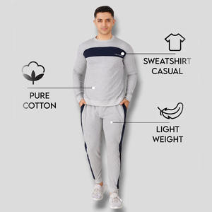 Men's Winter Tracksuits Hot Selling Grey <b>Crewneck</b> Sweatshirt and Jogging Trouser Pure Cotton Quick Dry-Winter Wear on Sale - Product Image 5