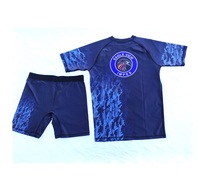 Ensemble de sous-vêtements boxers et shorts Rashguard BJJ pour homme, tricoté, imprimé numérique, à taille mi-haute, élastique, anti-plis, séchage rapide et extensible, pour l'été