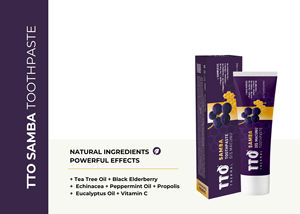 Pasta Dental TTO Thermal Samba 75gr, Pasta Dental Herbal con Aceite de Árbol de Té, Menta, Eucalipto, Propóleo, Vitamina C, Eliminación de Placa - Product Image 2