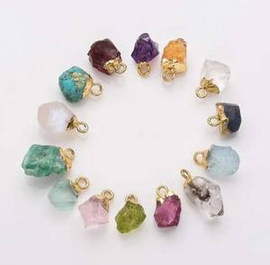 หินควอตซ์ธรรมชาติสำหรับงานหมั้นแฮนด์เมดสไตล์วินเทจสำหรับฤดูร้อนพลอย15มม. สเตอร์ลิงชุบทองไฟฟ้าชุบทอง - Product Image 3