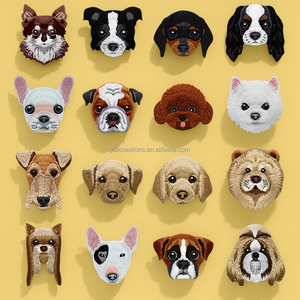 Patch brodé avec visage de chiot mignon pour la décoration des vêtements - Product Image 1