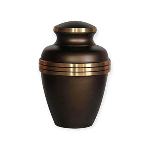 Urne commémorative en laiton antique gravée, urne traditionnelle pour cendres - Product Image 6