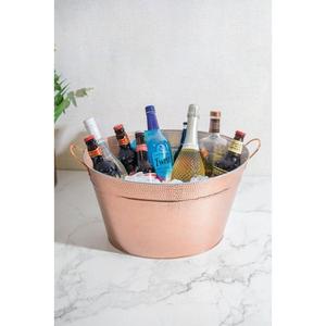 Premium Copper Ice Bucket with Hammered <b>Texture</b> & Perfect for Keeping Ice Cold at Outdoor Events & Weddings - Product Image 5