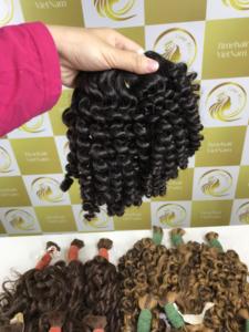 Extensions de cheveux vietnamiens crus vierges toutes couleurs de luxe perruque bouclée vague profonde lâche fermeture de trame droite d'os de vague naturelle - Product Image 6