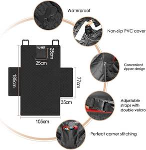 <b>Dog</b> Trunk Cargo Liner Waterproof Pet <b>Car</b> SUV Seat Cover <b>Mat</b> <b>for</b> <b>Dogs</b> Cats Oxford <b>Car</b> Back Seat Cover with Bumper Flap Protector - Product Image 2