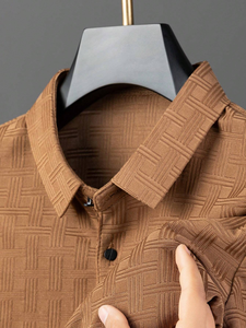 Camiseta Polo informal de verano para hombre, camiseta Polo de punto de manga corta, Impresión de logotipo personalizado para hombre - Product Image 3