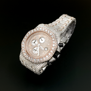 41MM Moissanite Diamond Mechanical <b>Watch</b> Round Cut Iced Out Luxury Antique Fashion Hip Hop Style Unique Anniversary Gift for Men - Product Image 3