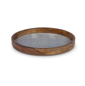 Collection faite à la main imprimée en émail Accueil Hôtel Plateau de service transportant des aliments Nouvelle arrivée Plateau de service en bois de conception la plus chère - Product Image 1