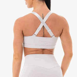 <b>Cheap</b> Price Women Sports Bra Wholesale Seamless Yoga Running Spandex Blend Comfortable Quick Dry Medium Support Fitness Bra - Product Image 4