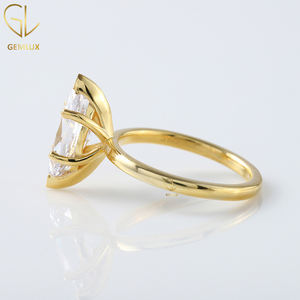 Haute sur demande luxe 3CT Marquise Cut Lab Grown Diamond Solitaire bague de fiançailles avec certificat IGI - Product Image 5