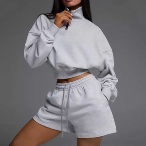 Conjunto de Sudadera y Pantalones Cortos Casuales de Primavera para Mujer con Cintura Elástica y Diseño Nuevo 2026 - Product Image 5