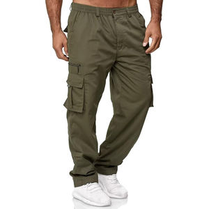 <b>Men's</b> Premium 100% Cotton Cargo <b>Long</b> Pants Comfortable Durable Summer Wear Adjustable Waistband Multiple Casual Twill <b>Shorts</b> - Product Image 2