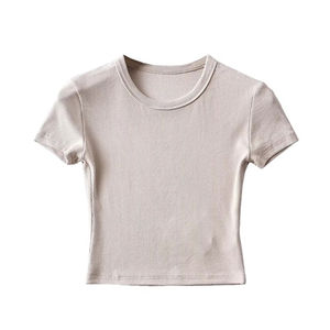 T-shirt court d'été personnalisé pour femmes avec impression T-Shirt noir pour femmes Coton Designer Basic Quick Dry Sports Gym T-Shirt pour femmes - Product Image 4