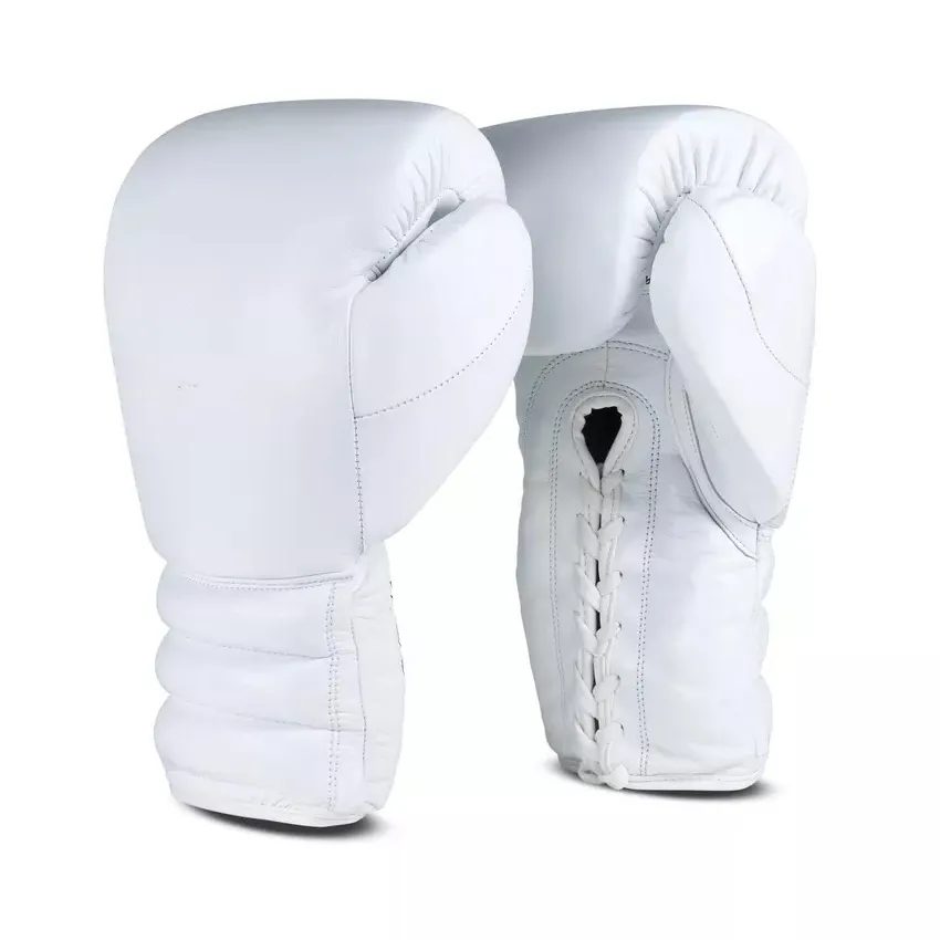 Exotic Boxing Gloves Metallic Cowhide Leather Boxing Gloves With Lace Closing Design