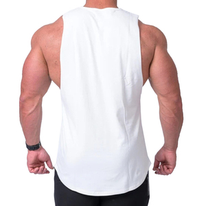 Personalizado 185g algodón + poliéster Colob bloque doble capa cuello Streetwear Tank Top hombres camisetas sin mangas - Product Image 6