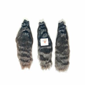 Venta al por mayor 100% negro natural de las mujeres de onda profunda indio Remy extensiones de cabello químicamente procesado cutícula alineada cruda paquete - Product Image 4