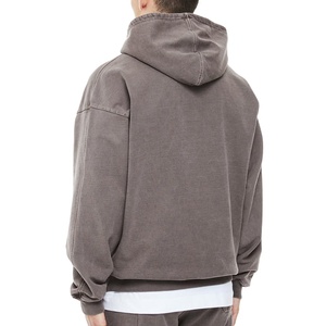 La mejor calidad 100% algodón personalizar en blanco gota hombro sudaderas con capucha de gran tamaño pulóver peso pesado francés Terry Sudadera con capucha hombres sudadera - Product Image 5