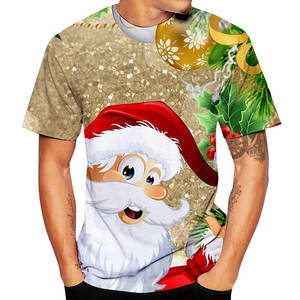 2025 Custom <b>Men's</b> <b>Christmas</b> T-<b>shirt</b> Full Screen Print Logo Design Spandex/Polyester Twill Breathable Printed <b>Christmas</b> T-<b>shirt</b> - Product Image 1