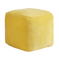 Pouf Ottoman Cube Moderne Artisanal Non Pliable en Tissu Personnalisable pour Chambre, Salon et Hôtel